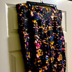 Xerison 7/8 ankle Leggins black print XLG
